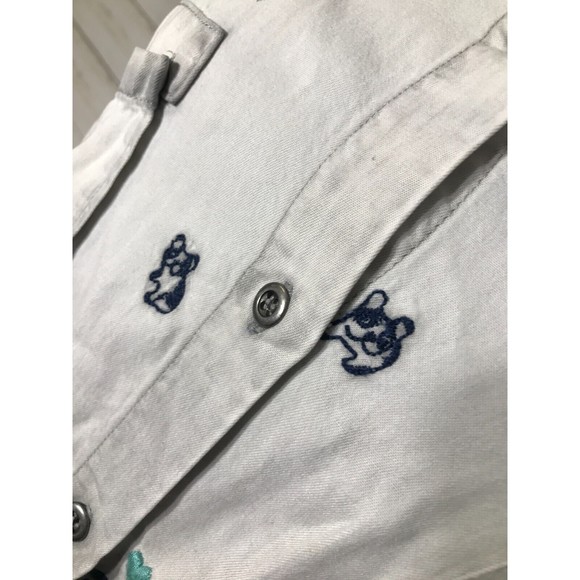 BILLY T LARGE Womens Long Button Shirt 100% LYOCELL Embroidered PUG DOG Hearts - Picture 3 of 16